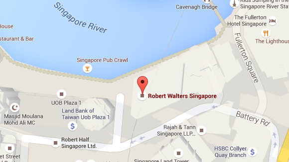 Singapore Robert Walters pin location on map