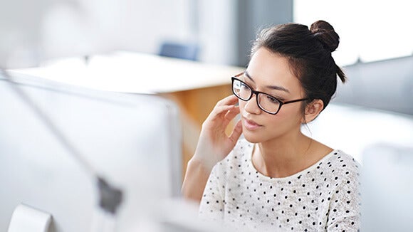 woman thinking about temping woman thinking about temping