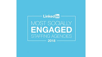 LinkedIn most socially engaged staffing agencies 2018 logo