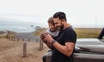 man and son