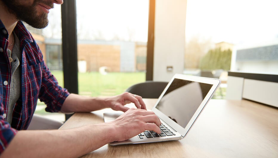 man with laptop