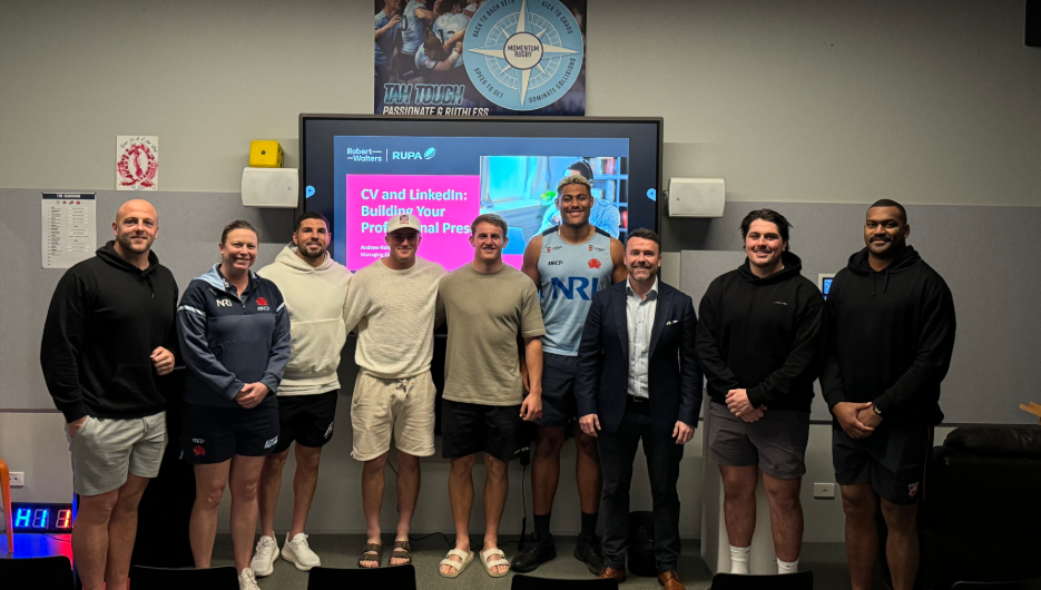 Career development sessions with NSW Waratahs, run by Robert Walters