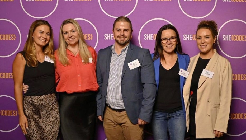 Robert Walters team at She Codes graduation gala at Perth Town Hall