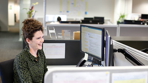 Woman working in an office